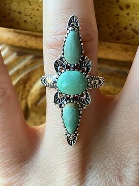 Royston Turquoise Sterling Silver Ring Size 7